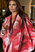 Crimson Drift Kaftan