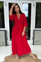 Eve Day Dress in Vivid Red