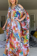 Orchid Zebra Glamour Kaftan