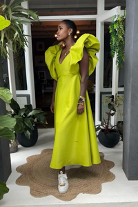 The Taffeta Midi Gown – Now in Punchy Green