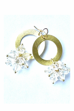 Golden Cascade Crystal Earrings