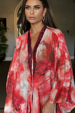 Crimson Drift Kaftan