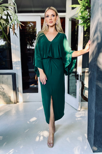 Hunter Green Twist Dress