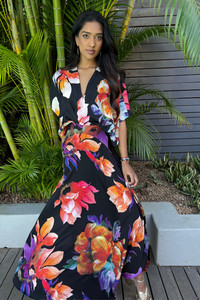 Bold Floral Stitch Serenity Dress